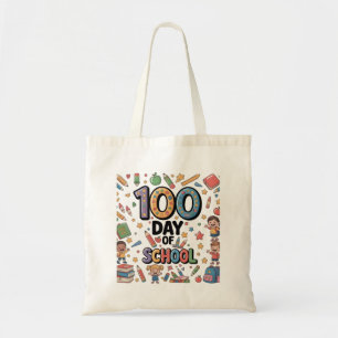 100th Day of School Fun T-Shirt   Colorful Kids &  Tote Bag