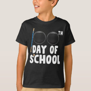100th day of school funny idea ice hockey T-Shirt