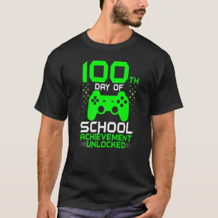 100th Day of School Gamer Teachers Kids Happy 100  T-Shirt