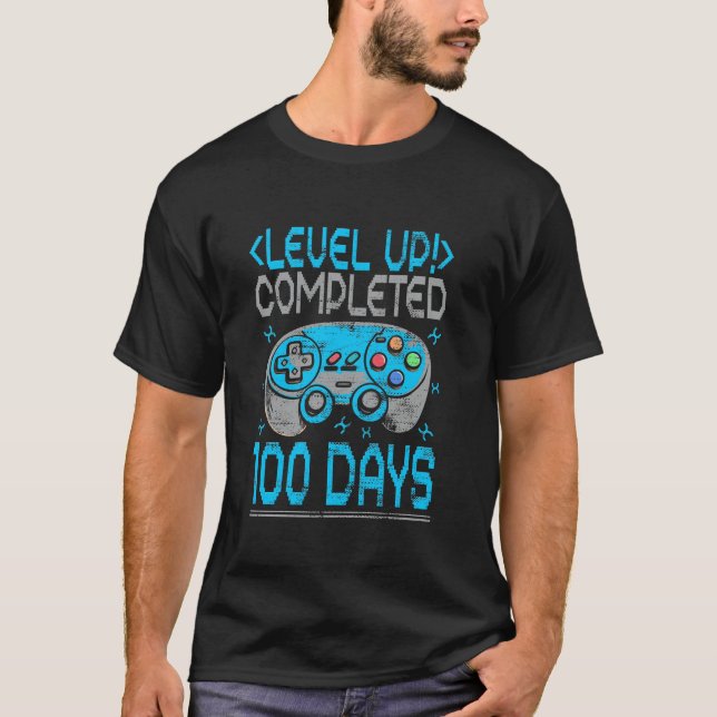 100th Day Of School Gaming 100 Days Of School Game T-Shirt (Front)
