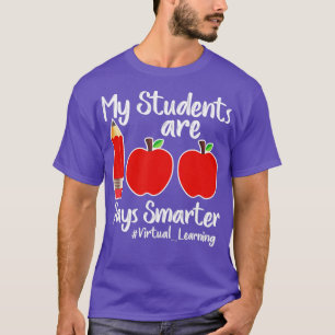 100th Day Of School Gift for Teacher Virtual Learn T-Shirt
