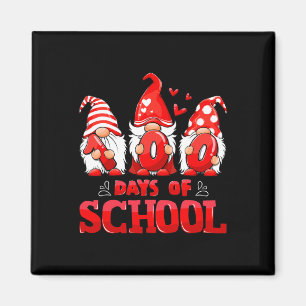 100th Day Of School Gnome Teachers Students 100 Da Magnet