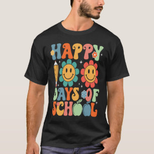 100th Day Of School Groovy Teacher Student Happy 1 T-Shirt