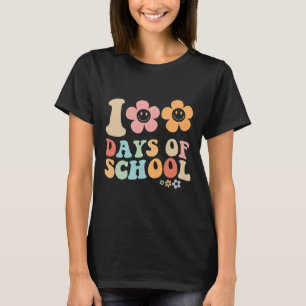 100th Day Of School Groovy Vintage Design For Stud T-Shirt