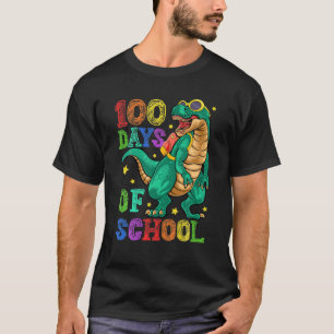 100Th Day Of School, Happy 100 Days Of School Dino T-Shirt