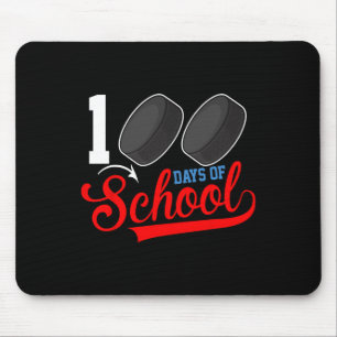100th Day Of School Hockey 100 Days Of School Spor Mouse Pad