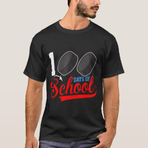 100th Day Of School Hockey Sport Lover girl T-Shirt