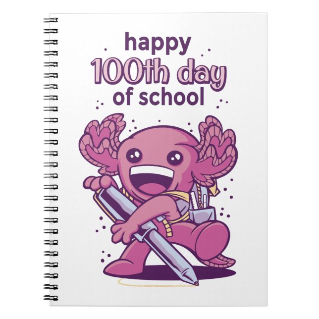 100th day of school invitation notebook (Front)