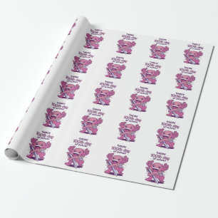 100th day of school invitation wrapping paper