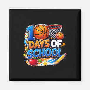 100th Day Of School Kid Bysketbyll 100th Days Of S Magnet