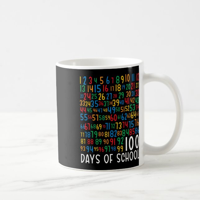 100th Day Of School Kids 100 Days Learning Math Nu Coffee Mug (Right)