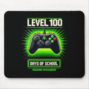 100th Day Of School Kids Video Games Boy Gamer 1 Mouse Pad