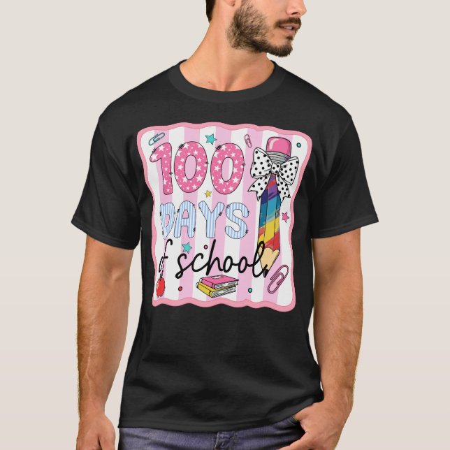 100th Day of School Math Student Teacher Kids T-Shirt (Front)