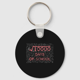 100th Day Of School Math Teacher 100 Days Of Schoo Key Ring