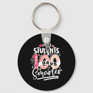 100th Day Of School My Students Are 100 Days Smart Key Ring