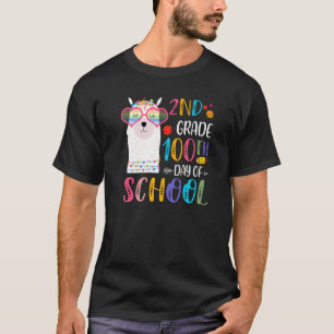 100th day of School No Prob Llama 100 Days Of 2nd T-Shirt