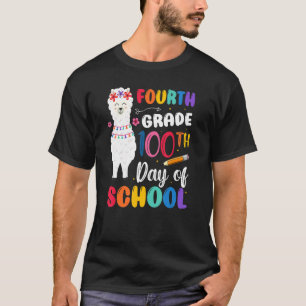 100th Day Of School No Prob Llama 100th Day Fourth T-Shirt