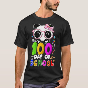 100th Day Of School Panda Virtual Learning Teacher T-Shirt
