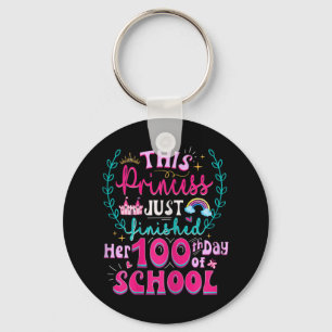 100th Day Of School Princess Cute Kids Girls Teen  Key Ring
