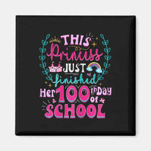 100th Day Of School Princess Cute Kids Girls Teen  Magnet