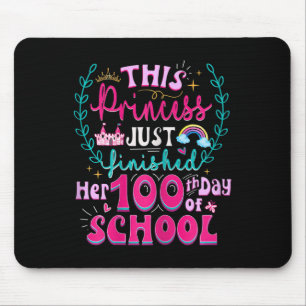 100th Day Of School Princess Cute Kids Girls Teen Mouse Pad