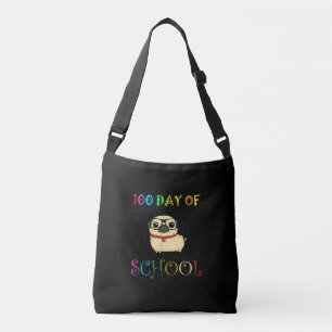 100th Day Of School Pug Dog Teachers Kids Happy Crossbody Bag