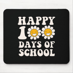 100th Day Of School Retro Groovy Cute Graphics  Mouse Pad