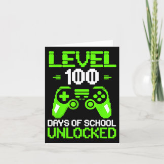 100th Day Of School Shirt Kids Video Games Boy Gam Card