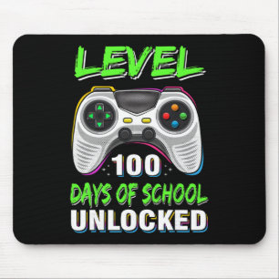 100th Day Of School Shirt Kids Video Games Boy Gif Mouse Pad
