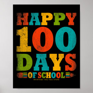 100th Day Of School Shirts Teacher Kids Back To Sc Poster