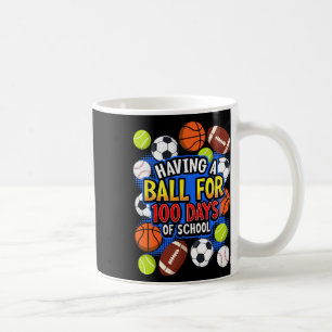 100th Day Of School Sketll Footll Soccer Sell Boys Coffee Mug