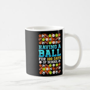 100th Day Of School Sketll Footll Soccer Sell Boys Coffee Mug