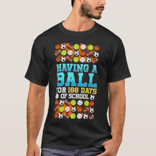 100th Day Of School Sketll Footll Soccer Sell Boys T-Shirt