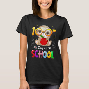 100th Day of School Sloth Design 100 Days School S T-Shirt