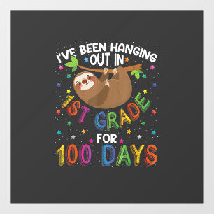 100th Day of School Sloth Design - 1st Grade 100 D