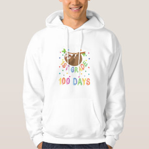 100th Day of School Sloth Design - 1st Grade 100 D Hoodie
