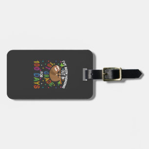 100th Day of School Sloth Design - 1st Grade 100 D Luggage Tag