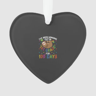 100th Day of School Sloth Design - 1st Grade 100 D Ornament