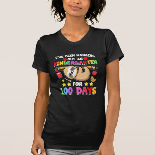 100th Day Of School Sloth Shirt Kindergarten 100 D