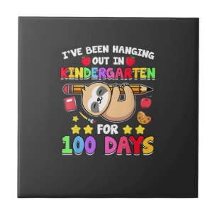 100th Day Of School Sloth Shirt Kindergarten 100 D Ceramic Tile