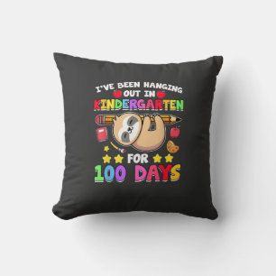 100th Day Of School Sloth Shirt Kindergarten 100 D Cushion