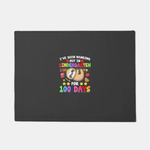 100th Day Of School Sloth Shirt Kindergarten 100 D Doormat