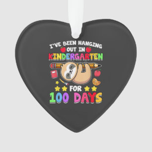 100th Day Of School Sloth Shirt Kindergarten 100 D Ornament