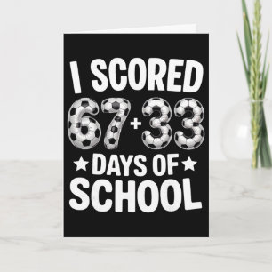 100th Day Of School Soccer 100 Days Of School Boys Card