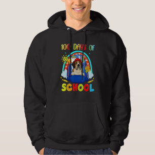 100th Day of School St Bernard Dog Lovers Teacher  Hoodie