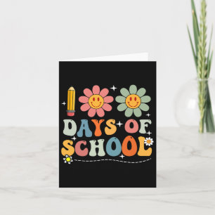 100th Day Of School Student Cute Boys Girls 100 Da Card
