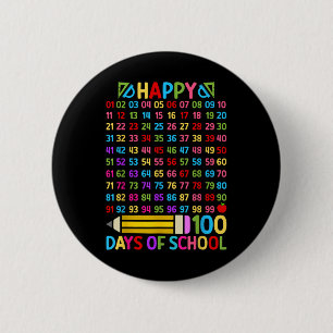 100th Day Of School Teacher 100 Days Math Numbers  6 Cm Round Badge