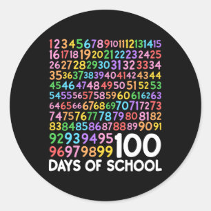 100th Day Of School Teacher 100 Days Of School Mat Classic Round Sticker