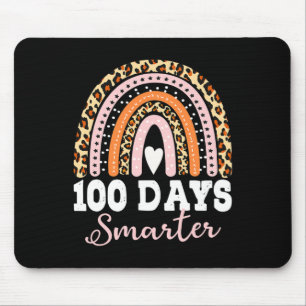 100th Day Of School Teacher 100 Days Smarter Leopa Mouse Pad