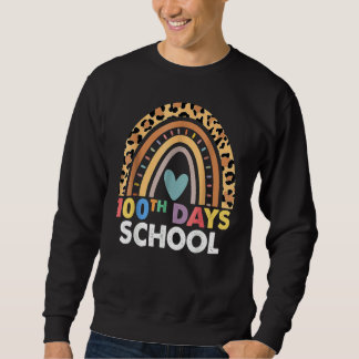100th Day Of School Teacher 100 Days Smarter Leopa Sweatshirt